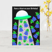 Bonne carte d'alien anniversaire par Jo Images (Fleur jaune)