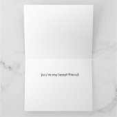 Bonne carte d'ami de la bête du dragon d'anniversa (Intérieur)