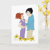 Bonne carte d'amour anniversaire (Fleur jaune)