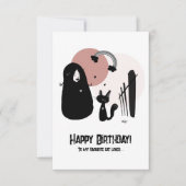 Bonne carte d'Amoureux des chats d'anniversaire en (Devant)