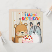 Bonne carte d'anniversaire (Devant/Arrière en situation)