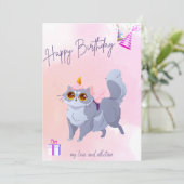 Bonne carte d'anniversaire (Debout devant)