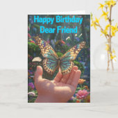 Bonne carte d'anniversaire (Fleur jaune)