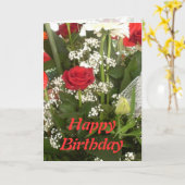 Bonne carte d'anniversaire (Fleur jaune)