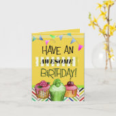 Bonne carte d'anniversaire (Fleur jaune)