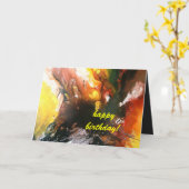 Bonne carte d'anniversaire (Fleur jaune)