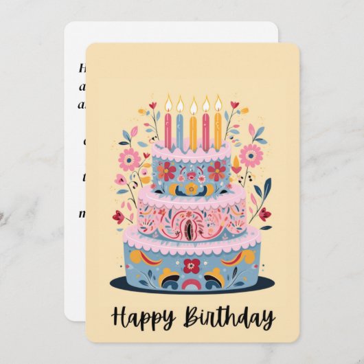 Bonne carte d'anniversaire (Devant / Derrière)