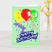 Bonne carte d'anniversaire (Fleur jaune)