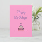 Bonne carte d'anniversaire (Debout devant)