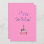 Bonne carte d'anniversaire (Devant / Derrière)