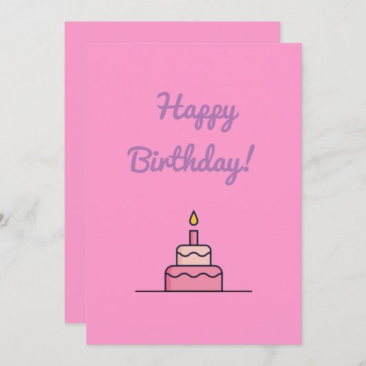 Bonne carte d'anniversaire (Devant / Derrière)