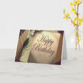 Bonne carte d'anniversaire (Fleur jaune)
