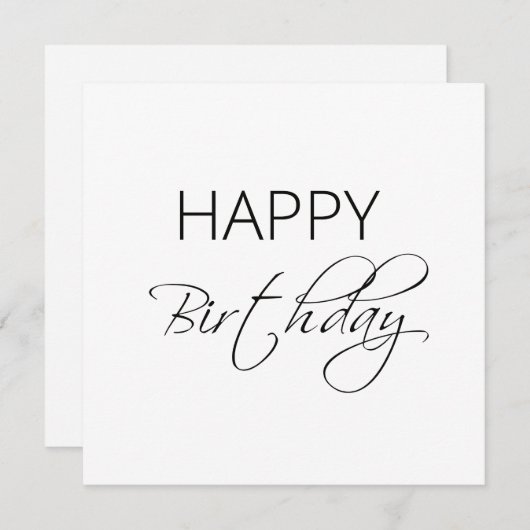 Bonne carte d'anniversaire (Devant / Derrière)