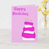 Bonne carte d'anniversaire (Fleur jaune)
