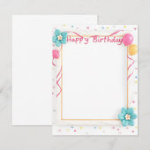 Bonne carte d'anniversaire (Devant / Derrière)