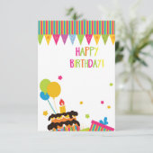 Bonne carte d'anniversaire (Debout devant)