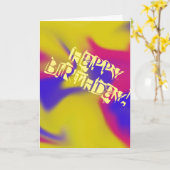Bonne carte d'anniversaire (Fleur jaune)