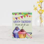 Bonne carte d'anniversaire (Fleur jaune)
