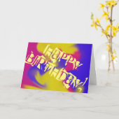 Bonne carte d'anniversaire (Fleur jaune)