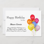 Bonne carte d'anniversaire (Devant)