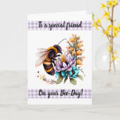 Bonne carte d'anniversaire (Fleur jaune)