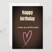 Bonne carte d'anniversaire (Devant / Derrière)