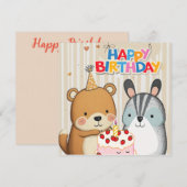 Bonne carte d'anniversaire (Devant / Derrière)