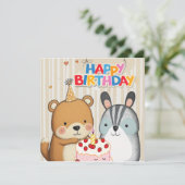 Bonne carte d'anniversaire (Debout devant)