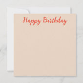 Bonne carte d'anniversaire (Dos)