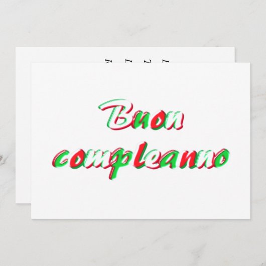 Bonne carte d'anniversaire (Devant / Derrière)