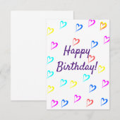 Bonne carte d'anniversaire (Devant / Derrière)