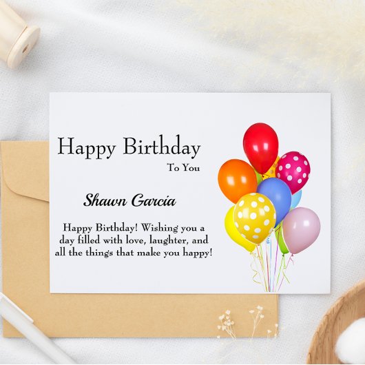Bonne carte d'anniversaire