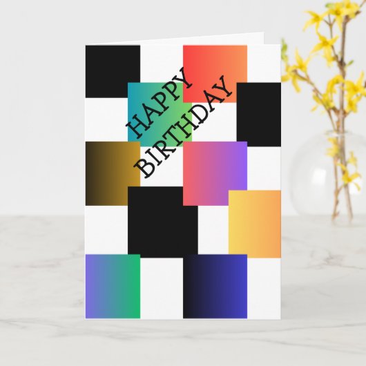 Bonne carte d'anniversaire (Fleur jaune)