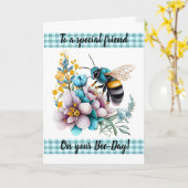 Bonne carte d'anniversaire (Fleur jaune)