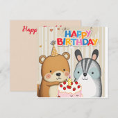 Bonne carte d'anniversaire (Devant / Derrière)