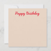 Bonne carte d'anniversaire (Dos)