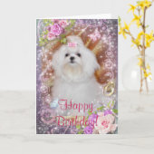 Bonne carte d'anniversaire (Fleur jaune)