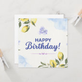 Bonne carte d'anniversaire (Devant/Arrière en situation)