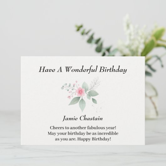 Bonne carte d'anniversaire (Debout devant)