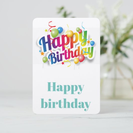 Bonne carte d'anniversaire (Debout devant)