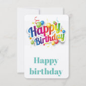 Bonne carte d'anniversaire (Devant)