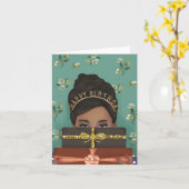 Bonne carte d'anniversaire (Fleur jaune)