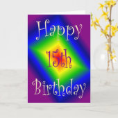 Bonne carte d'anniversaire 15e (Fleur jaune)