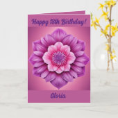 Bonne carte d'anniversaire 18e (Fleur jaune)