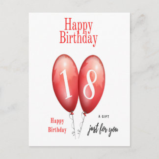 Bonne carte d'anniversaire 18e