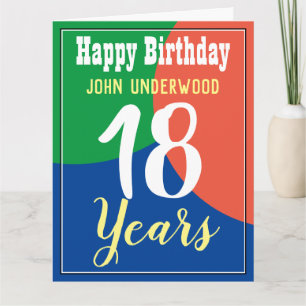 Bonne carte d'anniversaire 18e