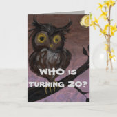 Bonne carte d'anniversaire 20e (Fleur jaune)