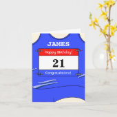 Bonne carte d'anniversaire 21e pour un coureur (Fleur jaune)