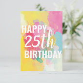 Bonne carte d'anniversaire 25e ("Watercolor Gradie (Debout devant)