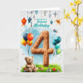 Bonne carte d'anniversaire 4 (Fleur jaune)